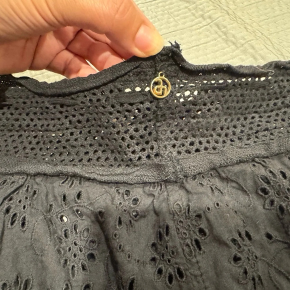 Black Lace Trim Women's Shorts - Picture 6 of 7